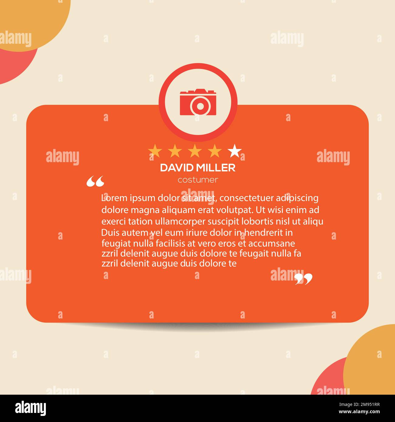 Modèle de bannière Web pour les commentaires des clients sur les médias sociaux. Modèle de réseaux sociaux de commentaires des clients. Illustration de Vecteur Modèle de bannière Web pour les commentaires des clients sur les médias sociaux. Modèle de réseaux sociaux de commentaires des clients. Illustration de Vecteur