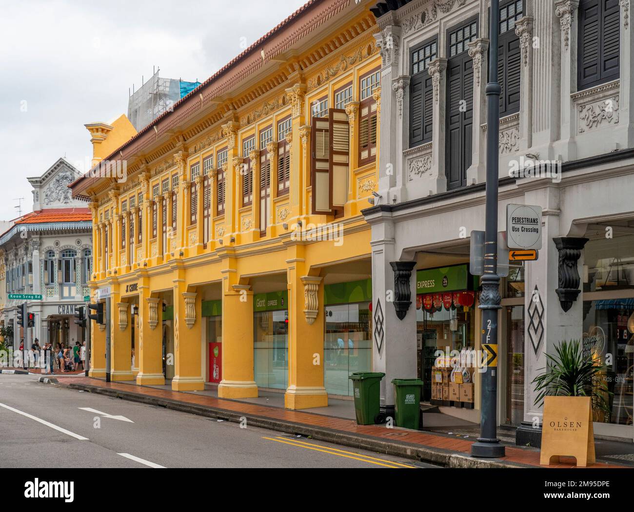Rangée de boutiques Peranakan sur Joo Chiat Rd Katong Singapour Banque D'Images