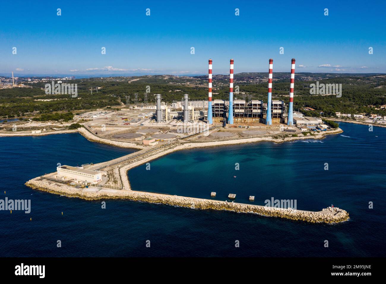 Martigues (sudest de la France) vue aérienne de la centrale