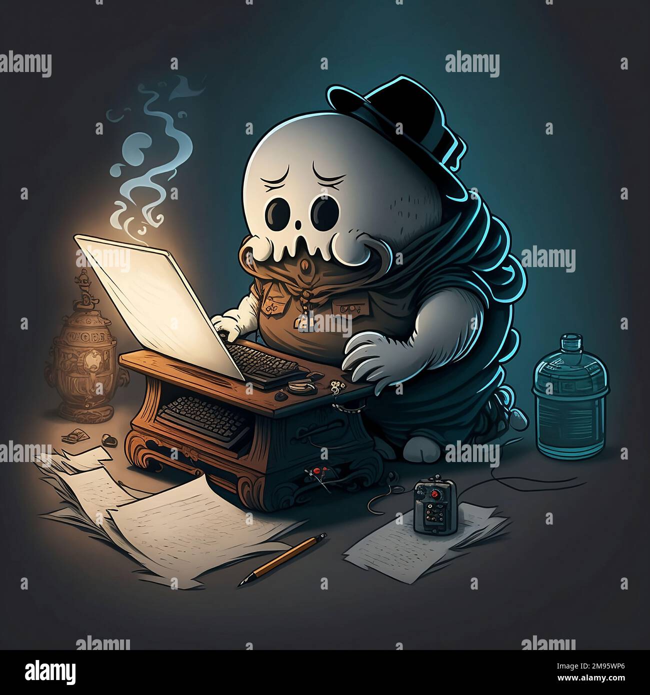 3 ILLUSTRATIONS EN STYLE DE DESSIN ANIMÉ, IRON MAN FUNKO POP, DONUT AVEC LA MOUSSE ROSE PEACHING, GHOST WRITING.All les œuvres ont été faites avec adobe Illustrator Banque D'Images