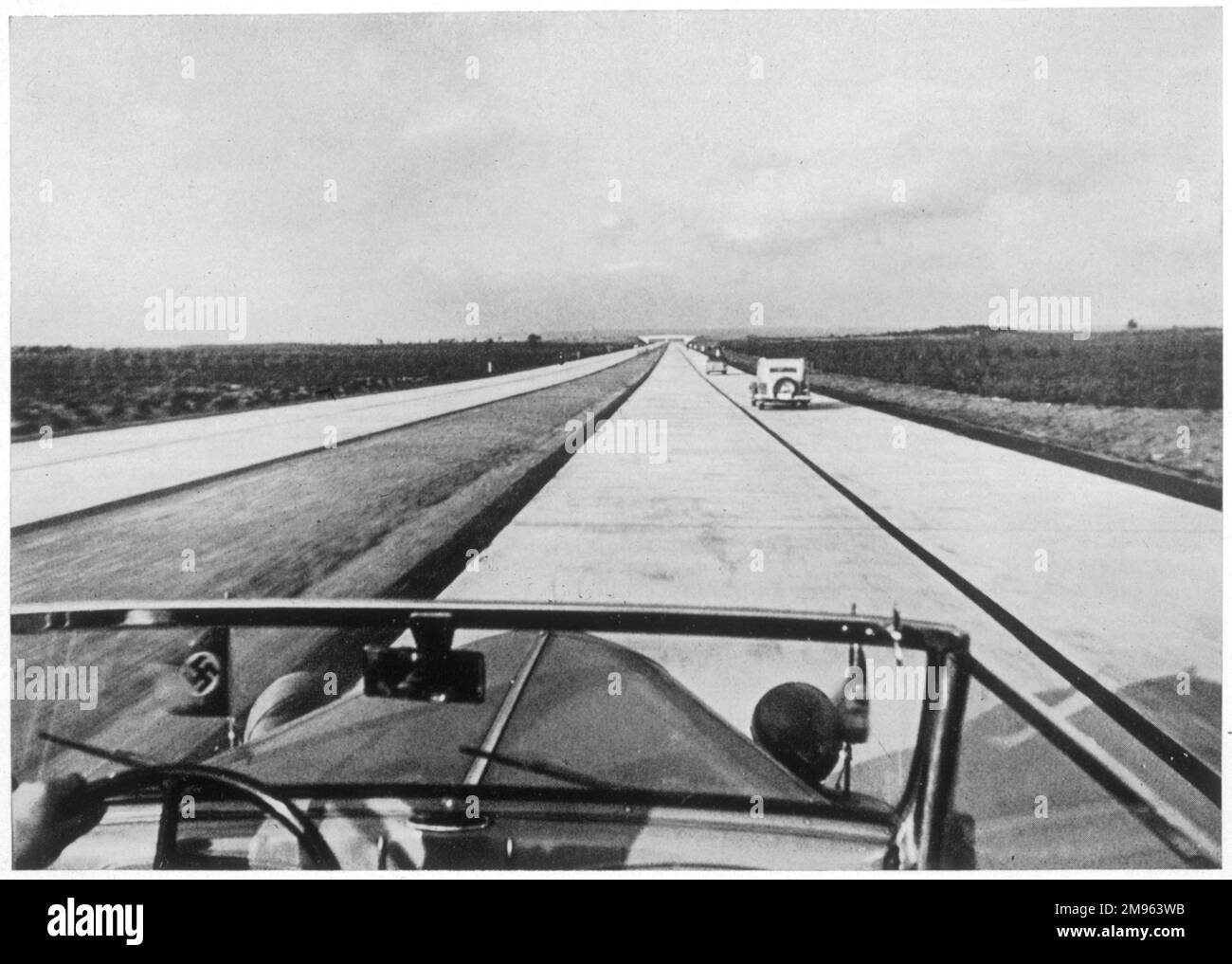Pas de problèmes de circulation sur la nouvelle autoroute allemande ! Banque D'Images