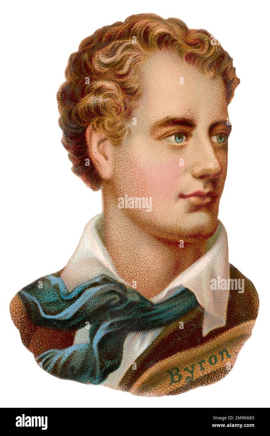 GEORGE GORDON, Lord BYRON, poète anglais romantique. Banque D'Images