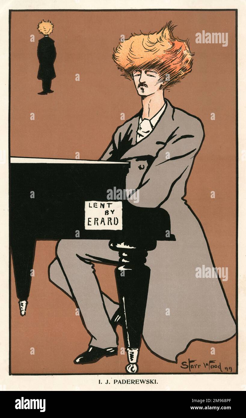 Ignacy Jan Paderewski (1860 - 1941). Pianiste, compositeur et homme d'État polonais. Banque D'Images