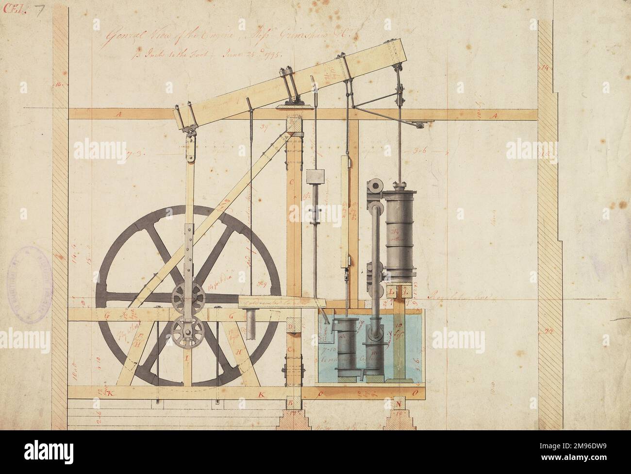 Vue générale des machines à vapeur Boulton et Watt Banque D'Images