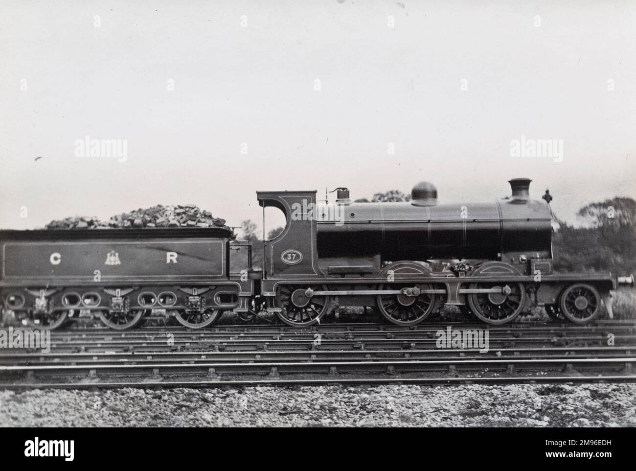 Locomotive no 37 2-6-0 Banque D'Images