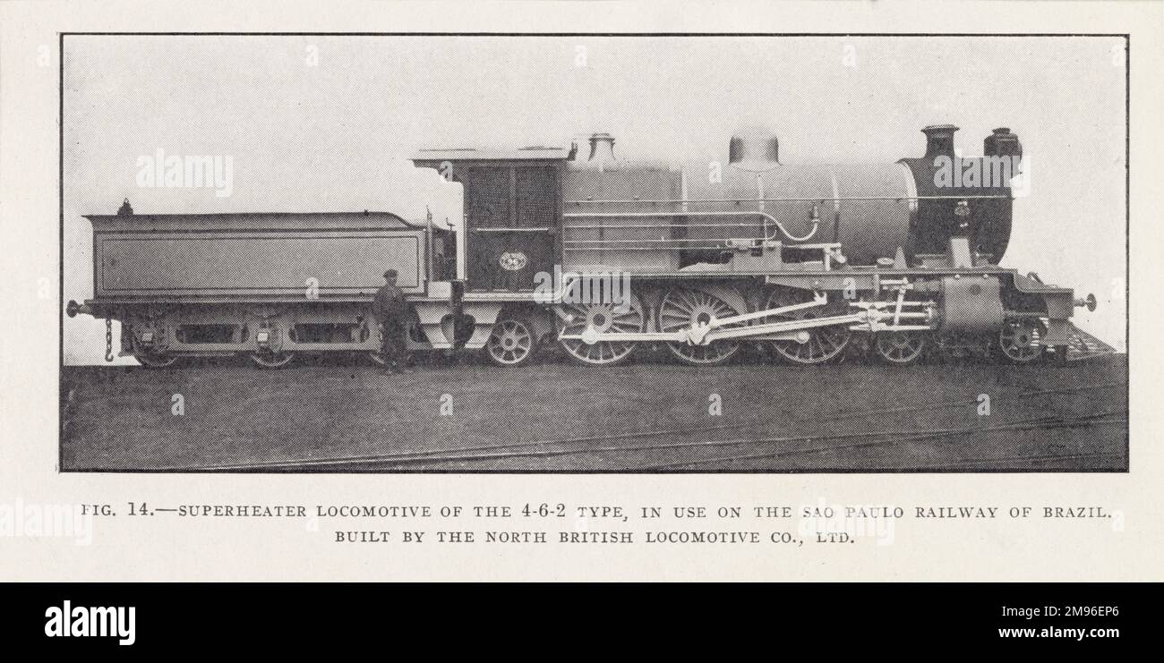 Locomotive de surchauffage de type 4-6-2 Banque D'Images