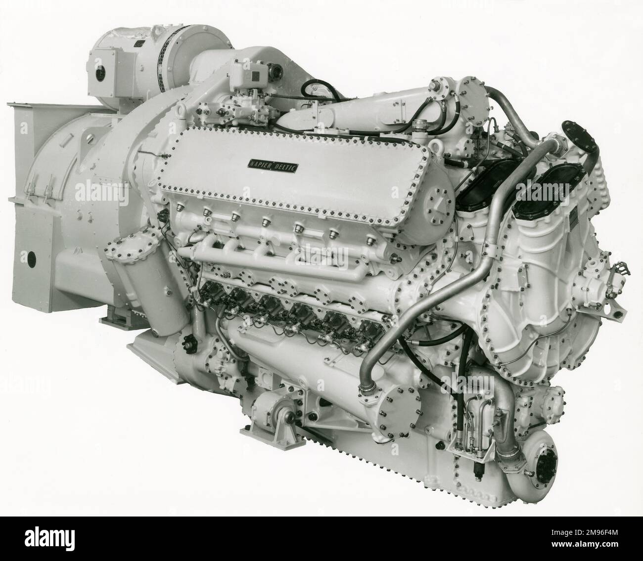 Napier D18 12A, prototype du moteur de locomotive Deltic Banque D'Images