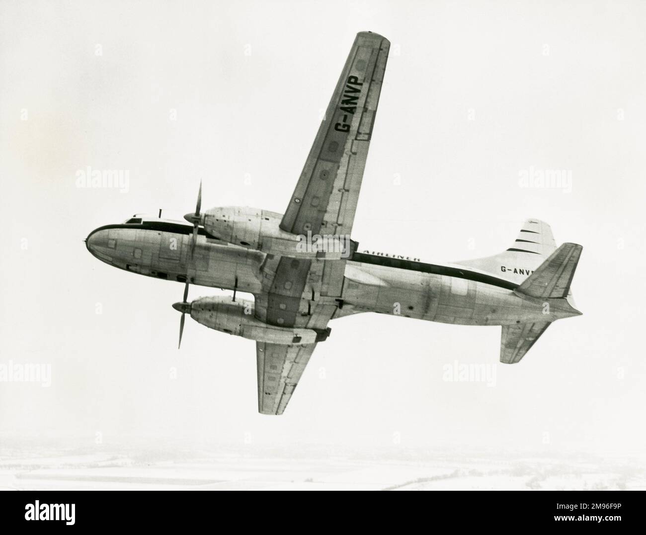 Napier Eland G avion Convair liner 340 une ANVP en vol au dessus de Bedfordshire Août 1956 Banque D'Images