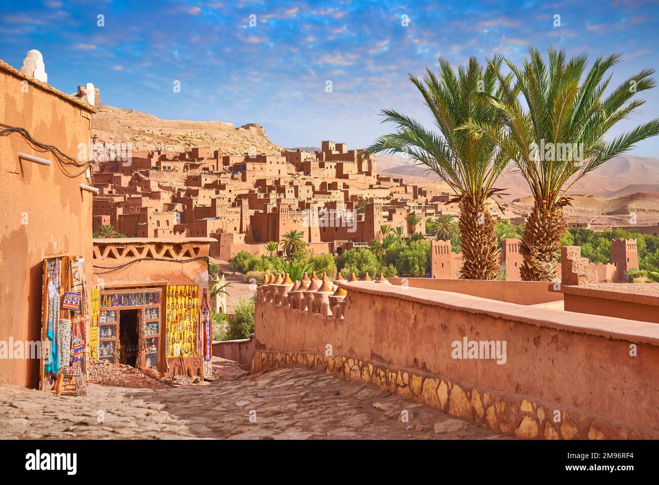 Ksar d'ait Benhaddou, Ouarzazate, Maroc, UNESCO Banque D'Images