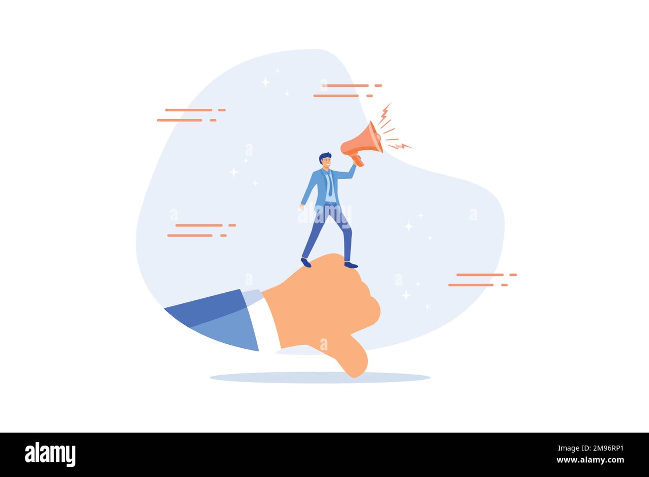 Discréditer ou blâmer d'autres personnes, intimider et décourager la parole, fausses nouvelles ou le concept de rétroaction négative, le vecteur plat illustration moderne Illustration de Vecteur