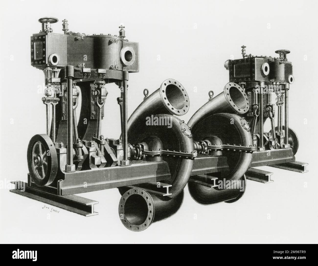 Moteurs de pompage centrifuges par W H Allen & Co., Londres Banque D'Images