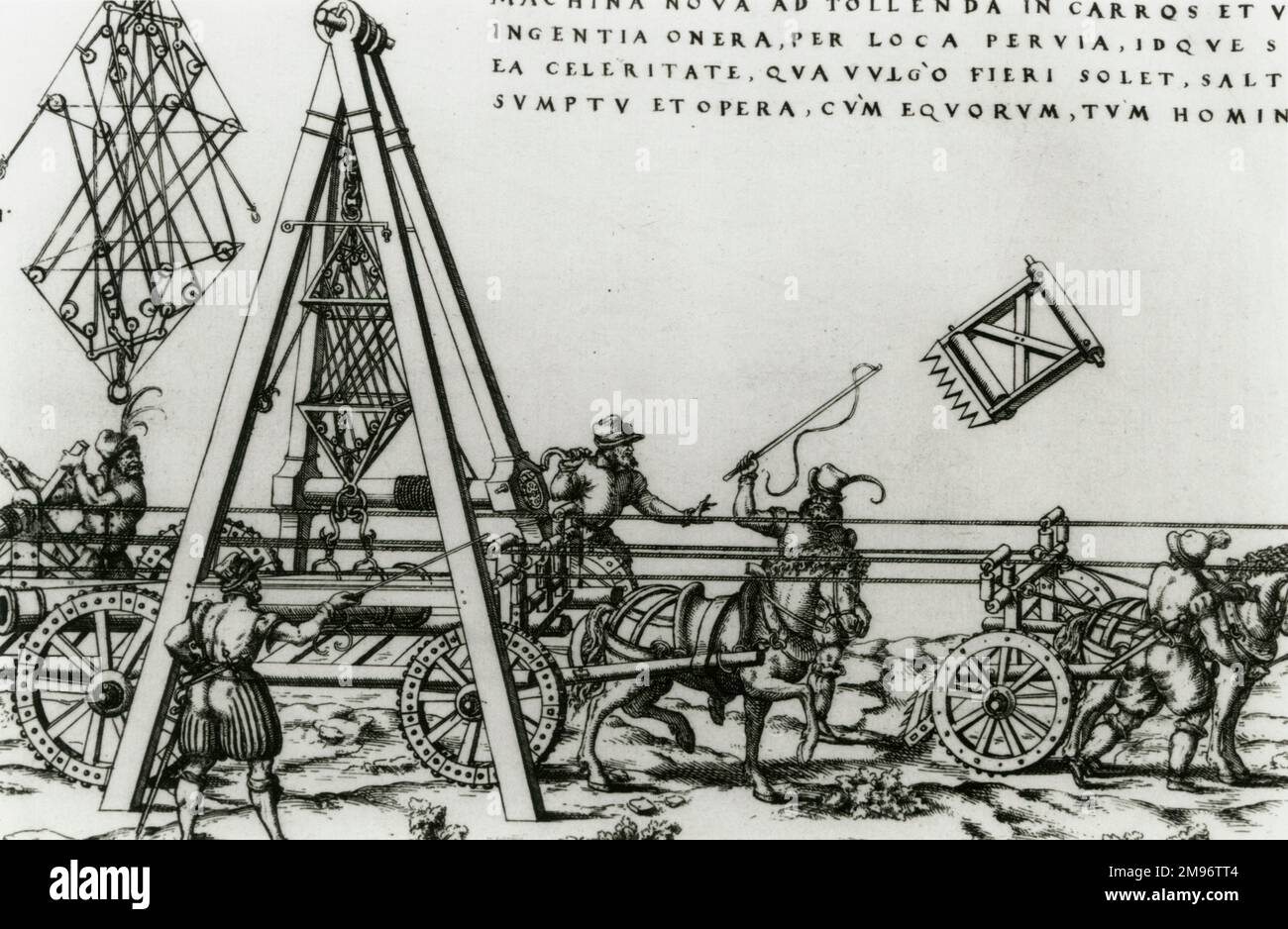 Chariot à canon tiré par cheval / IMEHE Banque D'Images