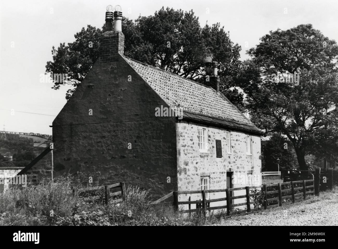 Lieu de naissance de George Stephenson, près de Wylam, Northumberland, vue avant gauche Banque D'Images