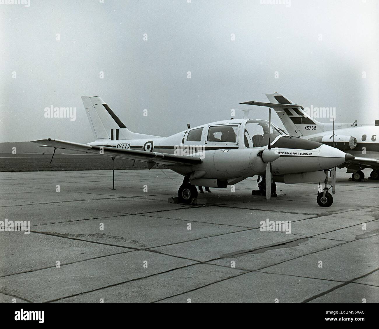 Ce Beagle Basset XS772 a été piloté par 207 et 32 escadrons Royal Air Force avant d'être finalement ré-enregistré comme G-BCJB Banque D'Images