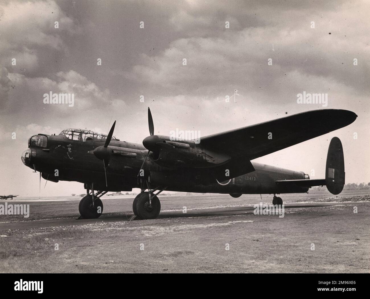 Avro Lancaster III, ED413. Banque D'Images