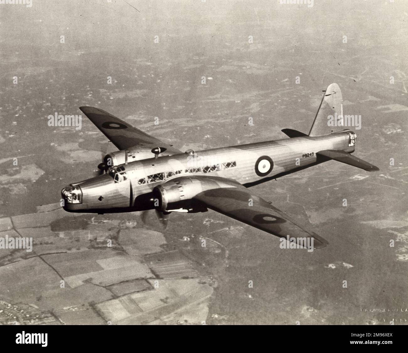 Vickers Wellington IC, P9249 ans, dans les airs. Banque D'Images