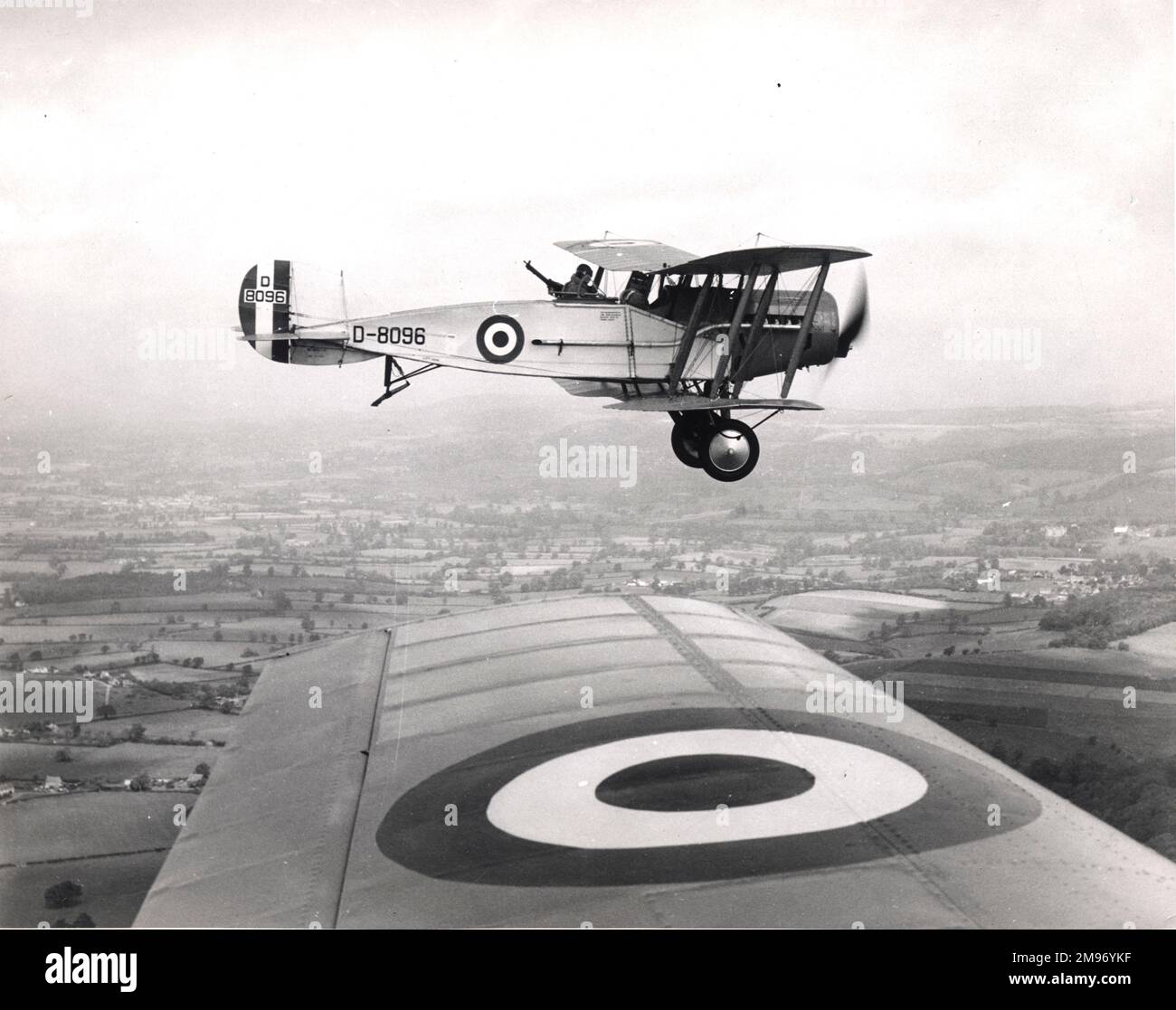 Bristol Fighter F2B, D8096, volant à Filton en juillet 1961. Cet avion vole actuellement avec la collection Shuttleworth. Banque D'Images