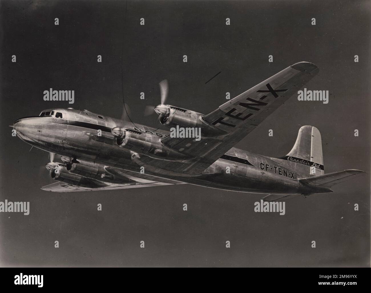 Le prototype Canadair DC-4M-1, CF-TEN-X, North Star. Banque D'Images