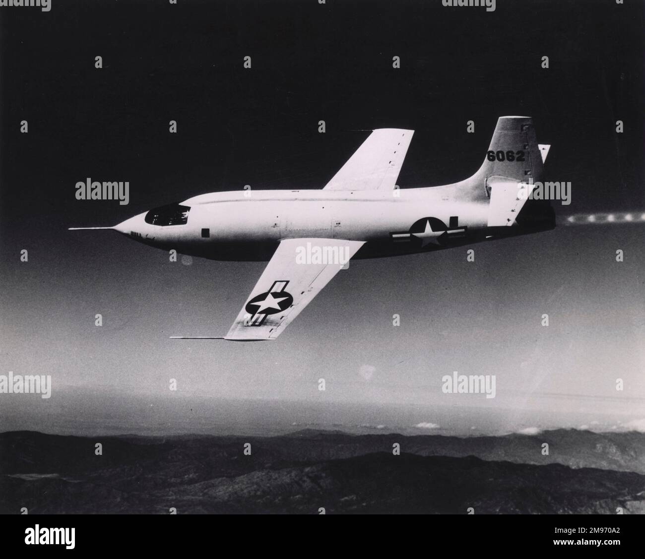 Bell X-1 en vol. Banque D'Images