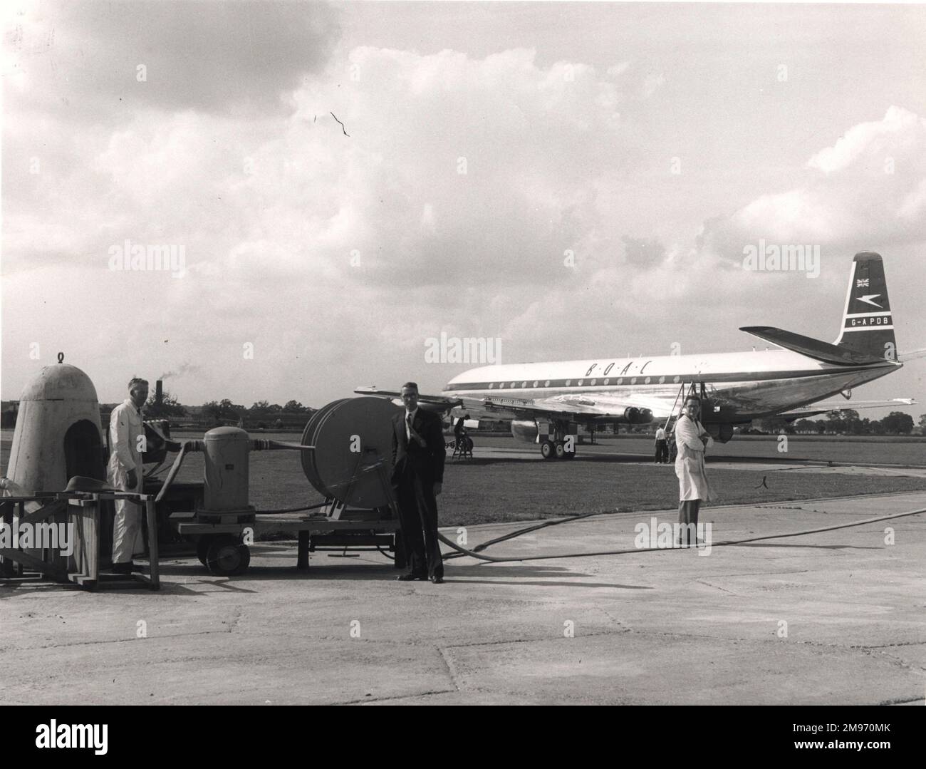 De Havilland DH106 Comet 4, G-APDB, de BOAC, à Hatfield. Banque D'Images