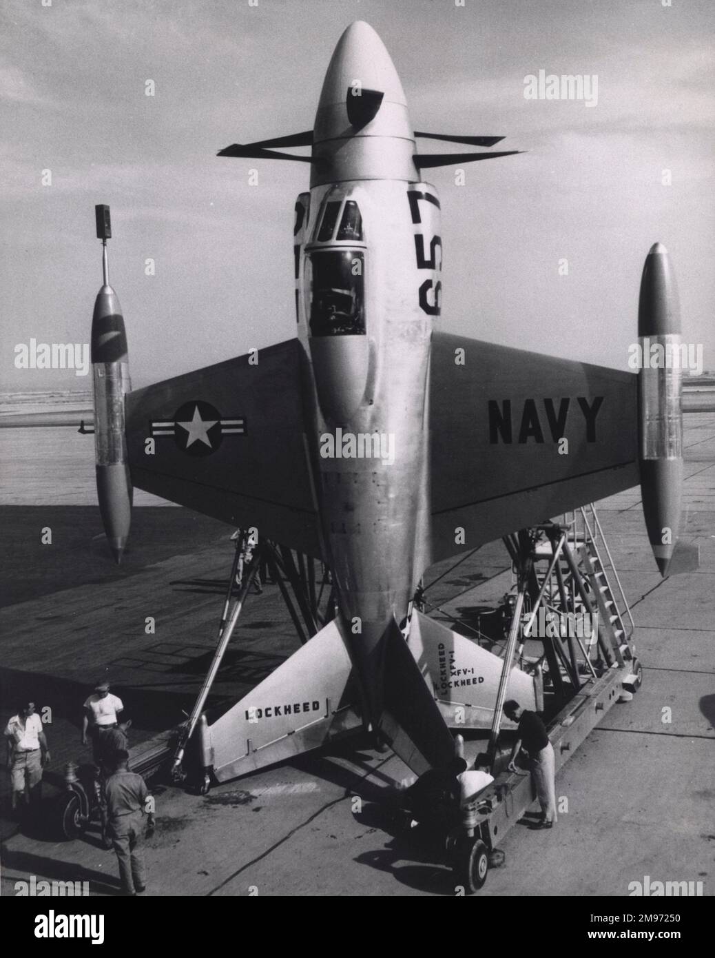 Chasseur VTOL Lockheed XFV-1. Banque D'Images