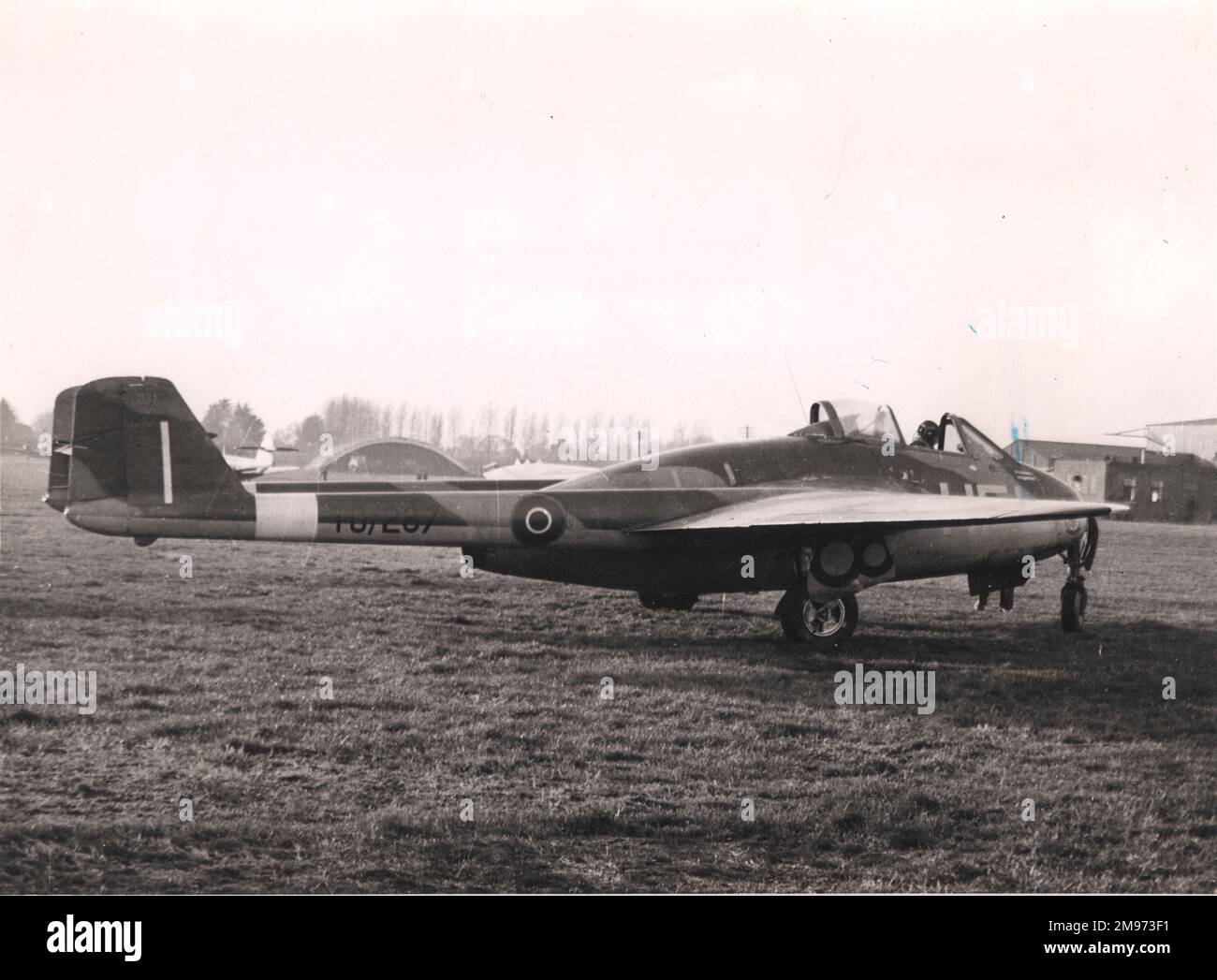 De Havilland Vampire F1, TG287, à Tangmere le 19 janvier 1948. Banque D'Images