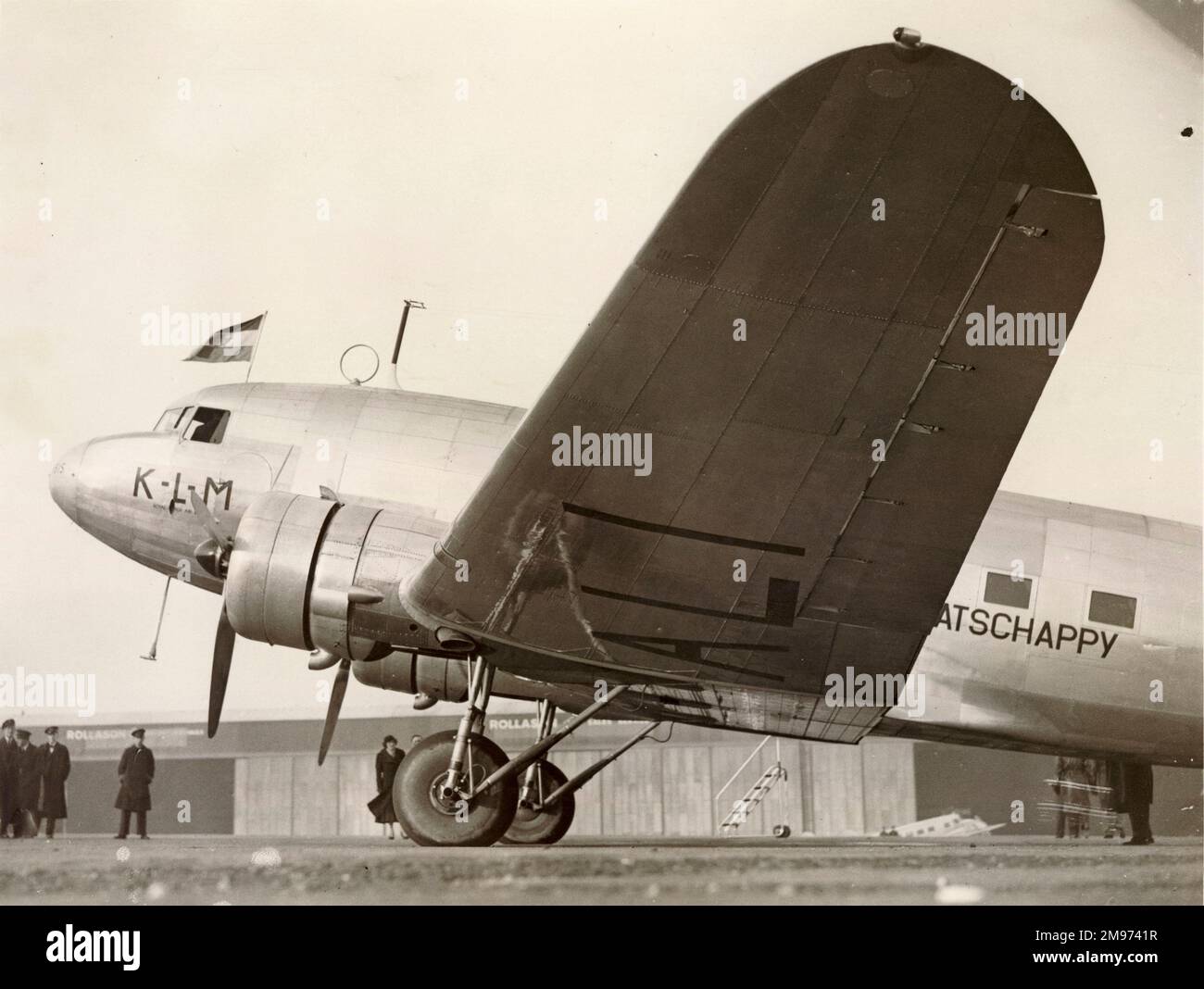 Douglas DC-3, pH-ALI, ibis, de KLM à Croydon. 21 novembre 1936. Banque D'Images