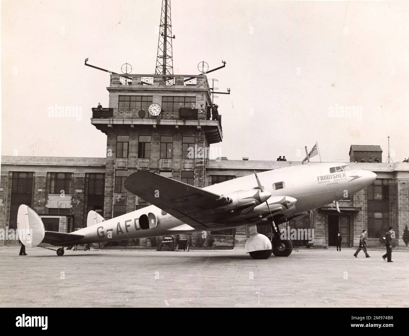 La troisième de Havilland DH91 Albatross, G-AFDI, Frobisher, d'Imperial Airways, à Croydon. Banque D'Images