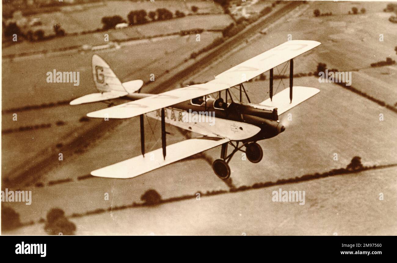 De Havilland DH60G Gypsy Moth, G-AAAA, l'avion privé du capitaine Geoffrey de Havilland. Cet avion a atteint une altitude record de 19 980ft le 25 juillet 1928. Banque D'Images