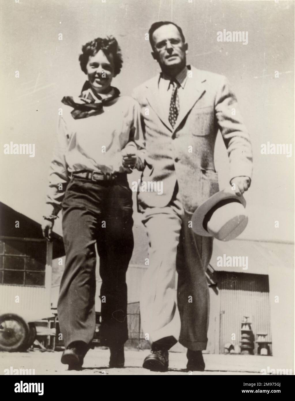 Amelia Earhart et son mari, George Putnam. Banque D'Images