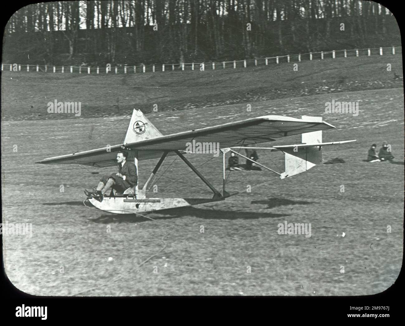 Le planeur Kegel Zogling, construit par Kegel-Flugzeugbau Kassel, fondé en 1927 par Max Kegel et Fritz Ackermann (d'où le logo AK). Banque D'Images