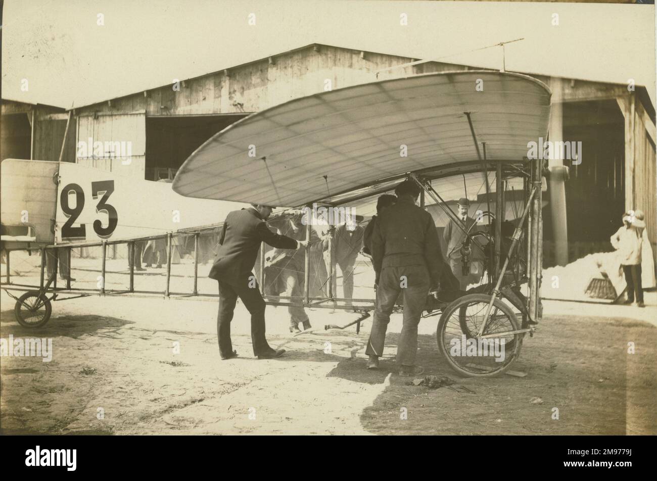 Le Blériot XII de LeBlanc à la réunion de Reims, août 1909. Banque D'Images
