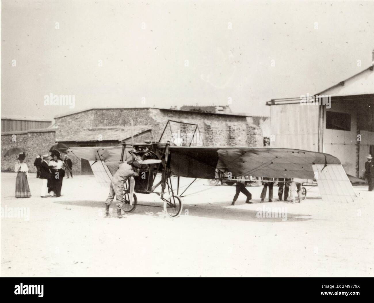 Blériot VIII bis à Issy-les-Moulineaux le 6 juillet 1908. Banque D'Images