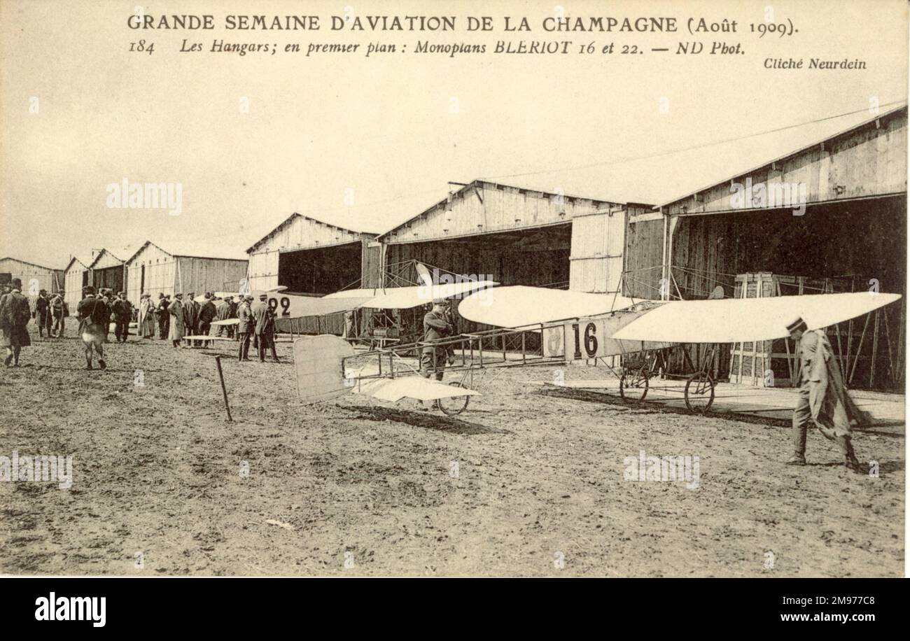 Blériot XI «16» à la réunion de Reims, août 1909. Banque D'Images
