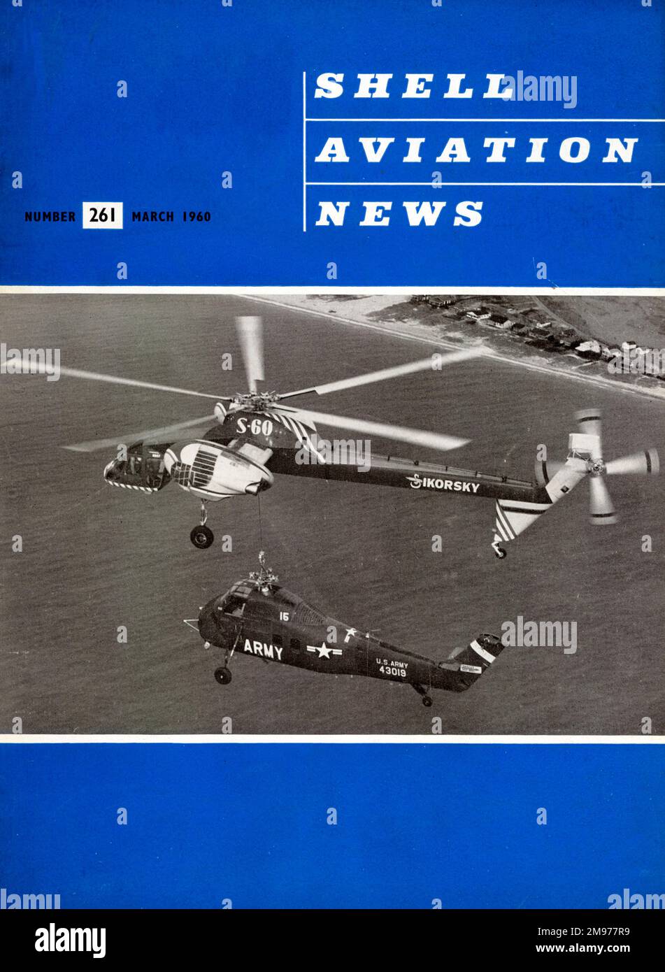 La couverture de Shell Aviation News, mars 1960, (261). Banque D'Images