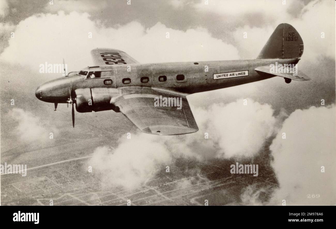 Boeing 247, NC13361, de United Air Lines. Banque D'Images