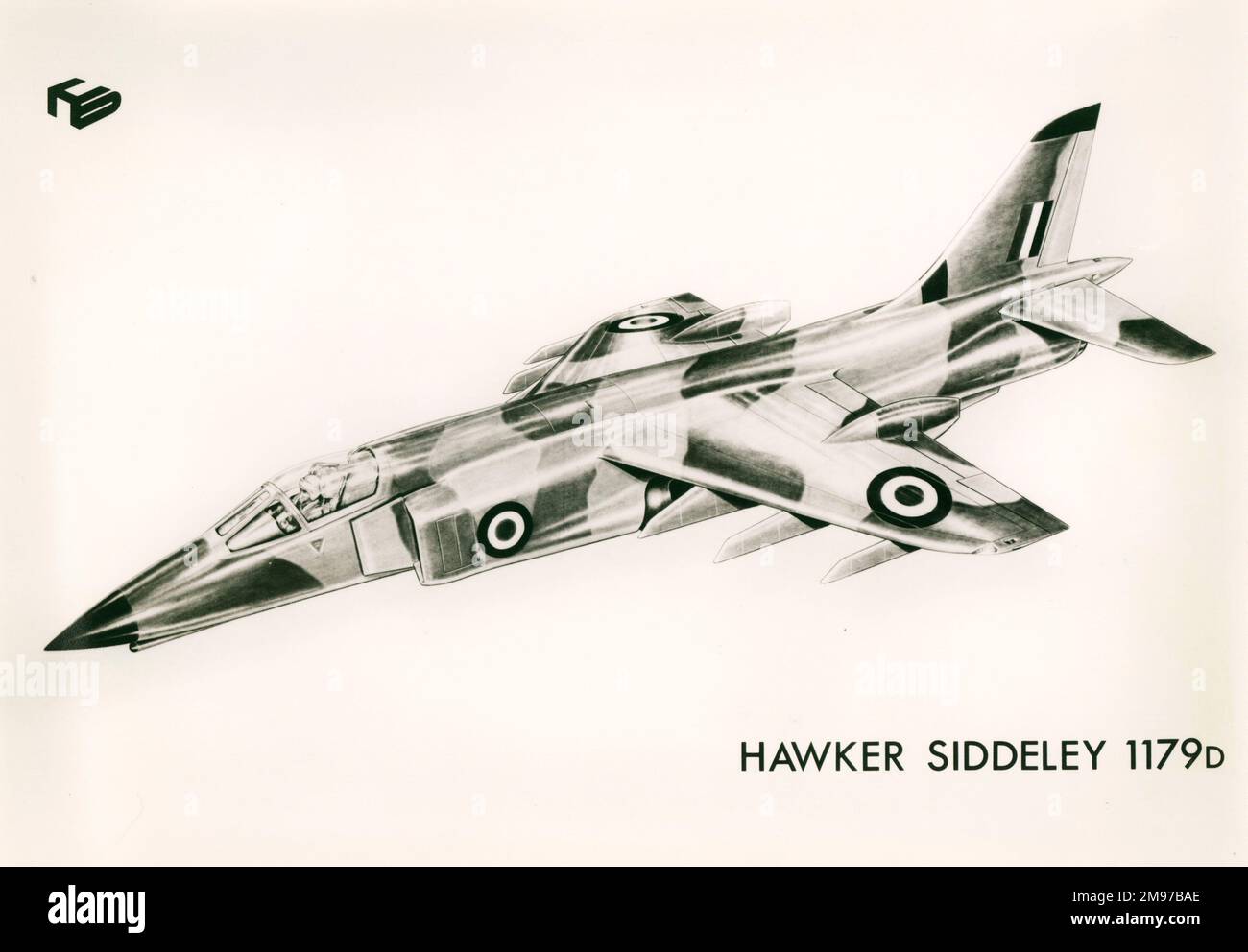 Hawker Siddeley HS1179D grève chasse étude. Banque D'Images