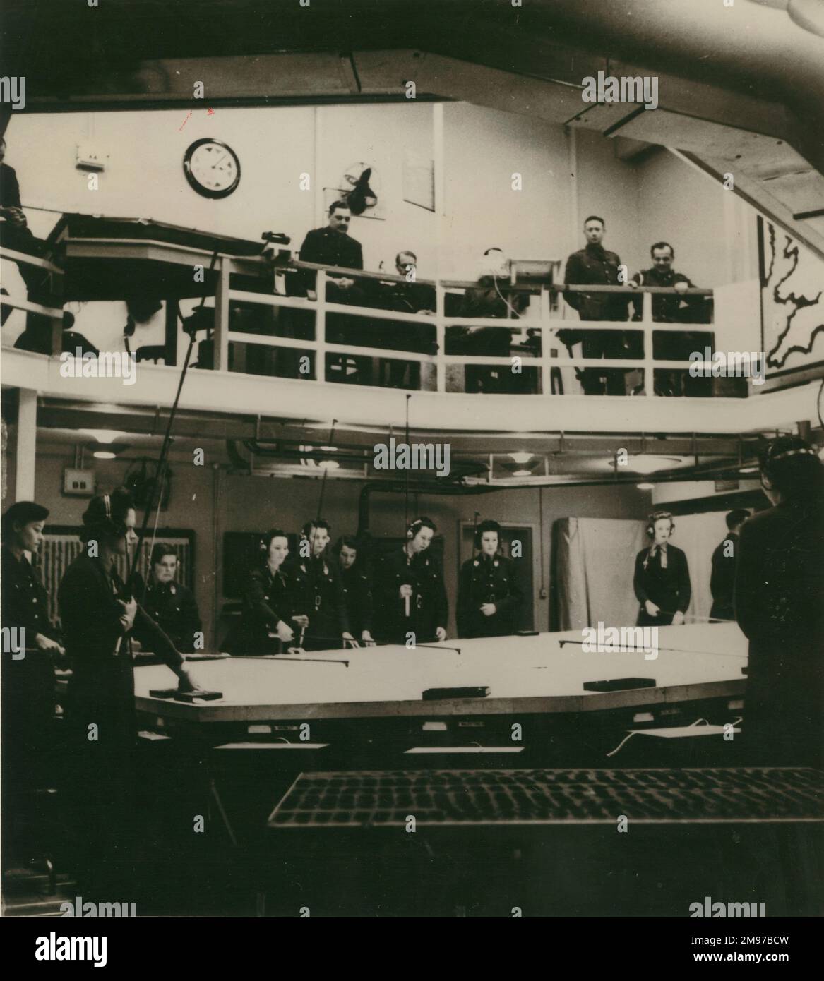 Salle des opérations du commandement des chasseurs du siège social. Banque D'Images