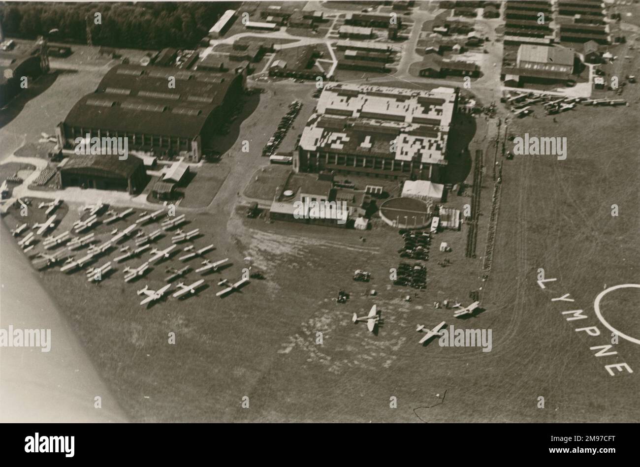 Réunion internationale à Lympne organisée par le club de vol de Cinque ports en septembre 1937. Banque D'Images