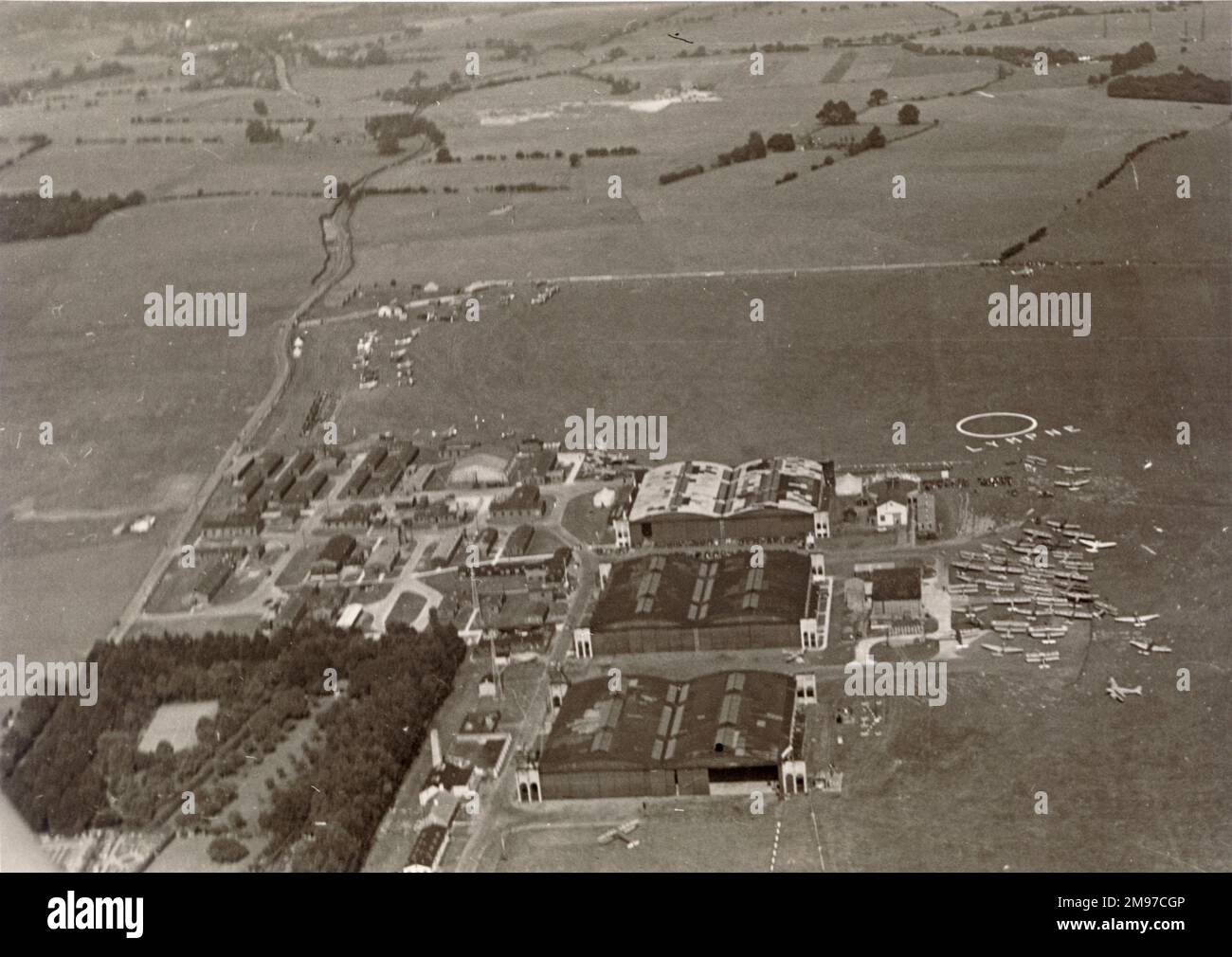 Réunion internationale à Lympne organisée par le club de vol de Cinque ports en septembre 1937. Banque D'Images