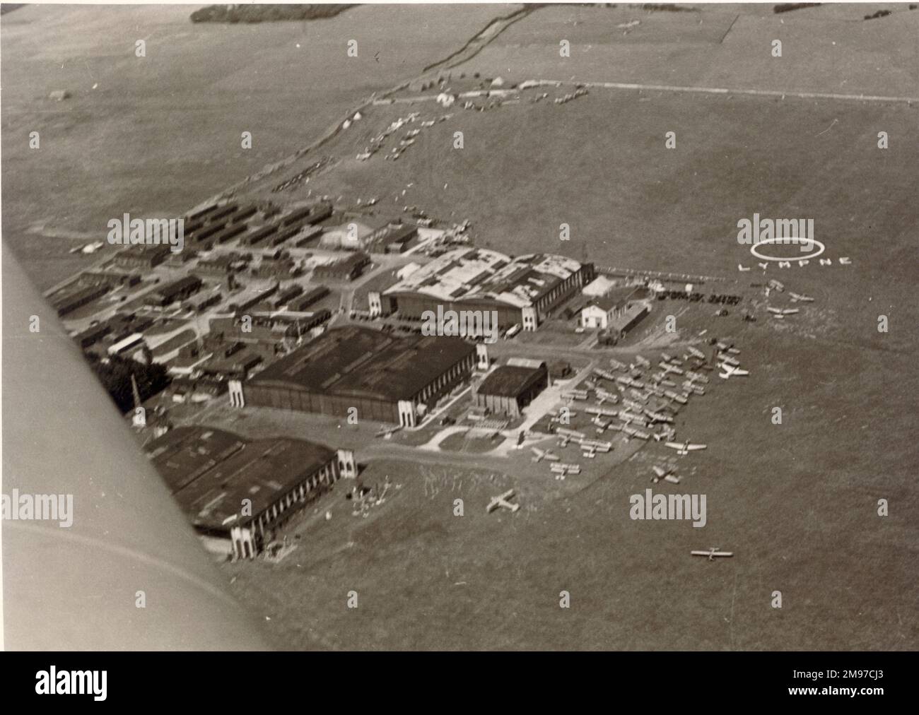 Réunion internationale à Lympne organisée par le club de vol de Cinque ports en septembre 1937. Banque D'Images