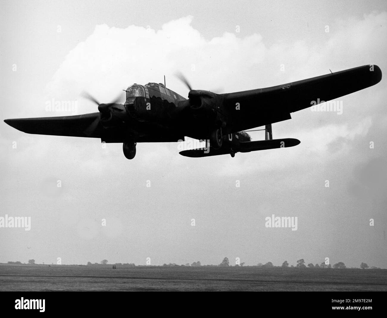 Armstrong Whitworth AW 38 Whitley V - malgré sa lenteur et ses performances, le Whitley a été le premier avion RAF à bombarder une cible allemande. Banque D'Images