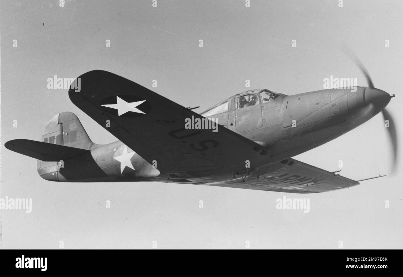 Bell P-39D Airacobra - le premier chasseur américain équipé d'une roue de nez rejetée par la RAF, beaucoup ont été fournis aux Russes, qui les aimaient. Banque D'Images