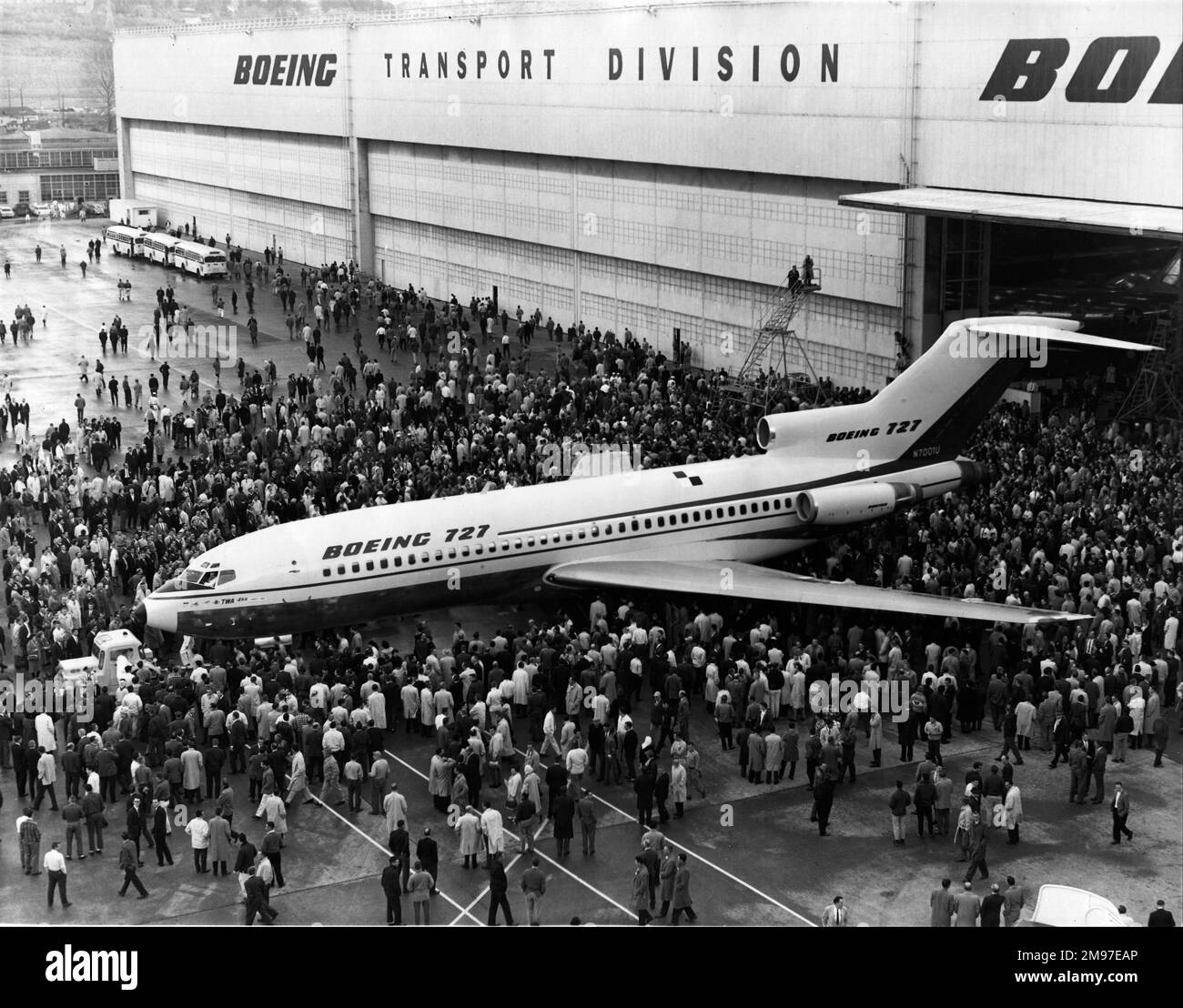 Lancement du prototype Boeing 727 au 27 novembre 62. Banque D'Images