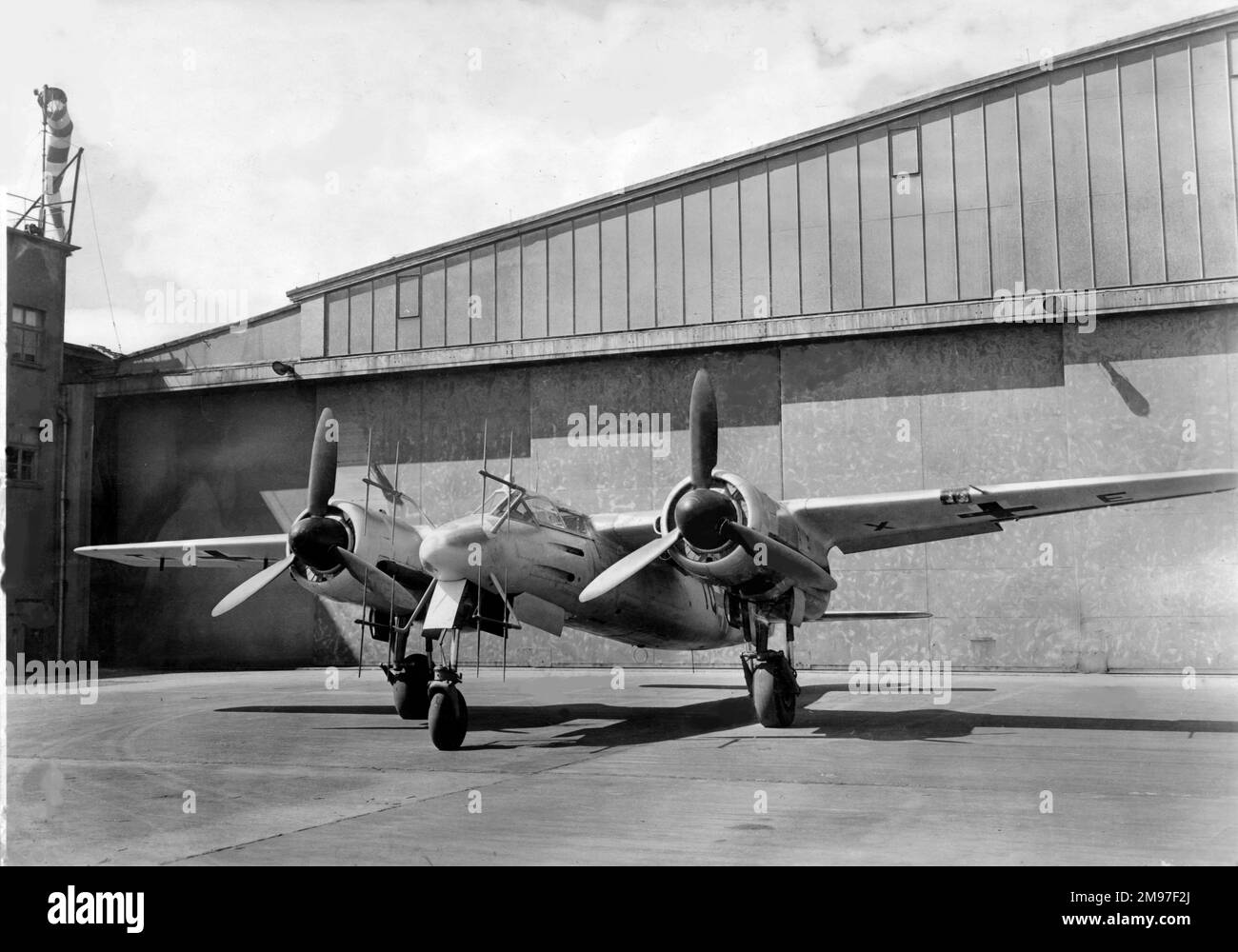 Focke Wulf Ta 154 -trop tard pour être rencontré en tout nombre, c'était l'un des derniers combattants de nuit en Allemagne. Banque D'Images