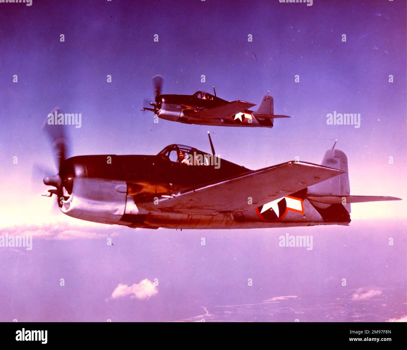 Grumman F6F-5 Hellcat - le combattant de la guerre qui a obtenu le meilleur score de la Marine américaine. Banque D'Images