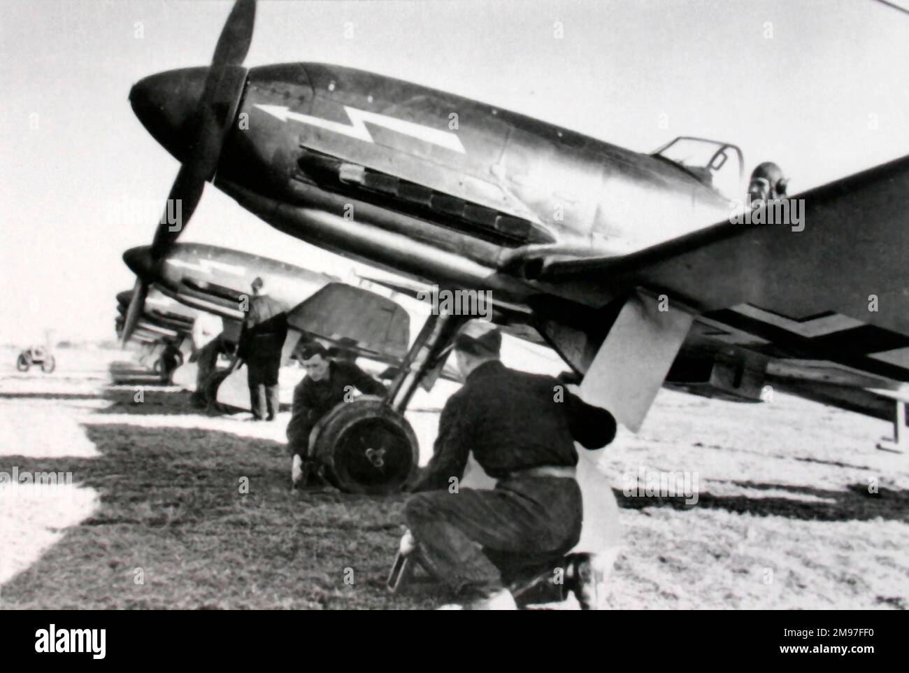 Heinkel He 100D -cette photo de la gamme a été utilisée pour faire des griffures aux alliés pour qu'ils pensent que le He 100D avait été mis en production en série. Banque D'Images