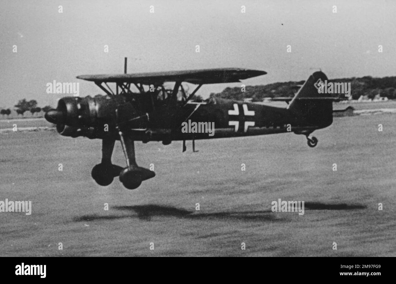 Henschel HS 126 - l'avion de reconnaissance tactique standard de la Luftwaffe. Banque D'Images