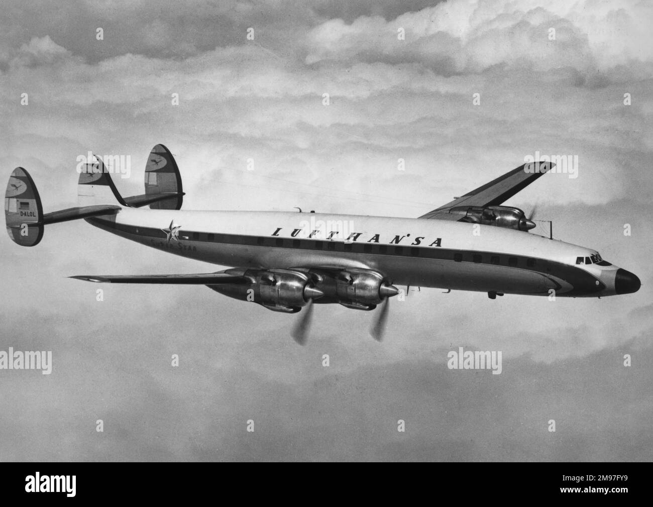 Lockheed L1649A Constellation Lufthansa. Banque D'Images