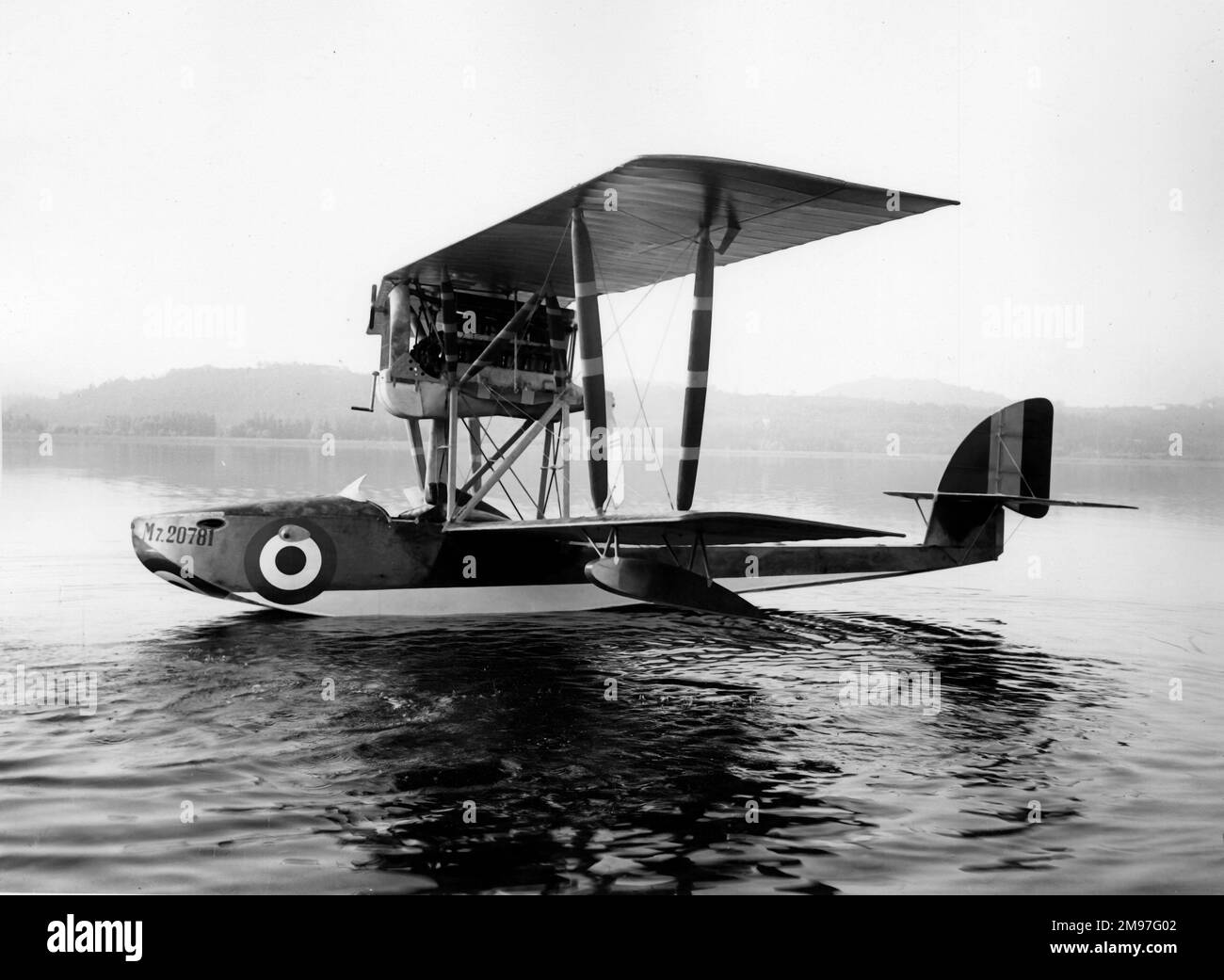 Macchi M7 chasseur de bateau de vol à siège unique basé sur le Lohner Type L. Banque D'Images